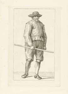 Hugo de Groot in metselaarskleding