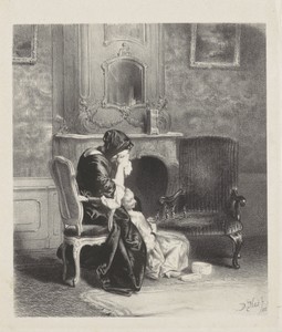 Huilende vrouw in interieur