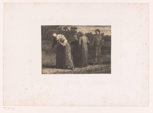 Huilende vrouwen nemen afscheid van een man