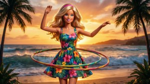 Hula Hoop Beach Barbie