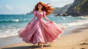 Human Ariel at Beach