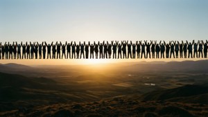 Human Chain Across Horizon