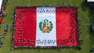 Human Flag on Field