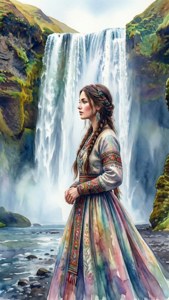 Human Sisu by Waterfall