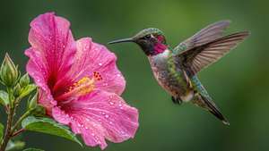 Hummingbird and Hibiscus