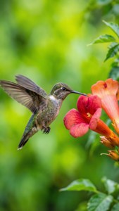 Hummingbird and Vine