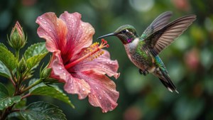 Hummingbird Hibiscus Tattoo