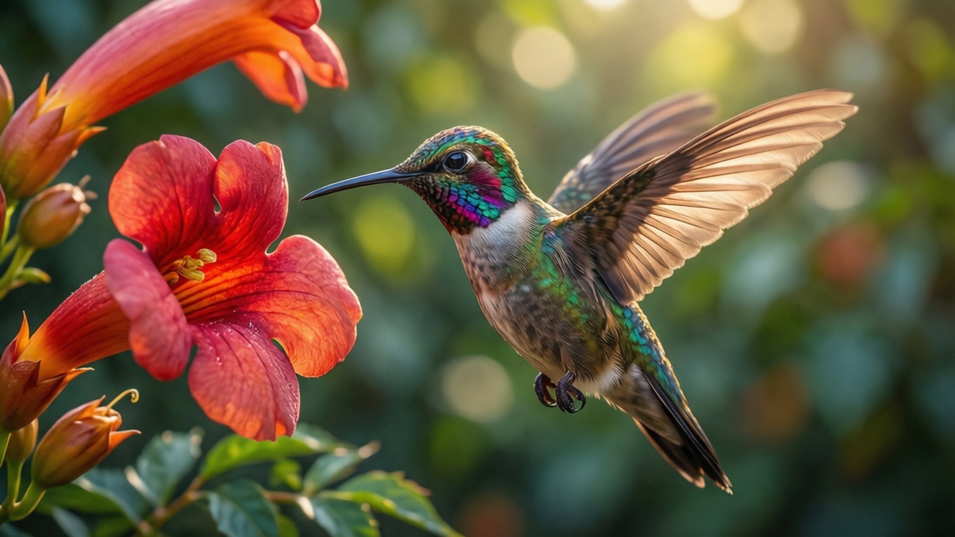 Hummingbird Hover by Wallpapers.art Studio
