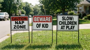 Humorous Yard Signs Trio