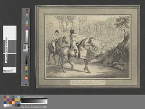 Hunting, Shooting, etc. [set of six]: 2. "Him from his craggy winding haunts unearth'd"