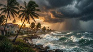 Hurricane at Sunset