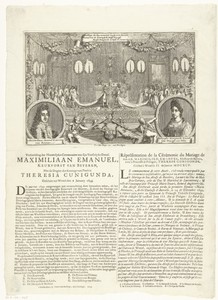 Huwelijk van Maximiliaan Emanuel, Keurvorst van Beieren en landvoogt der Nederlanden met Theresia Kunigunde van Polen