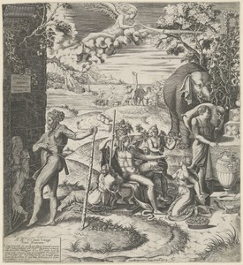 Huwelijksfeest van Amor en Psyche (linker deel)