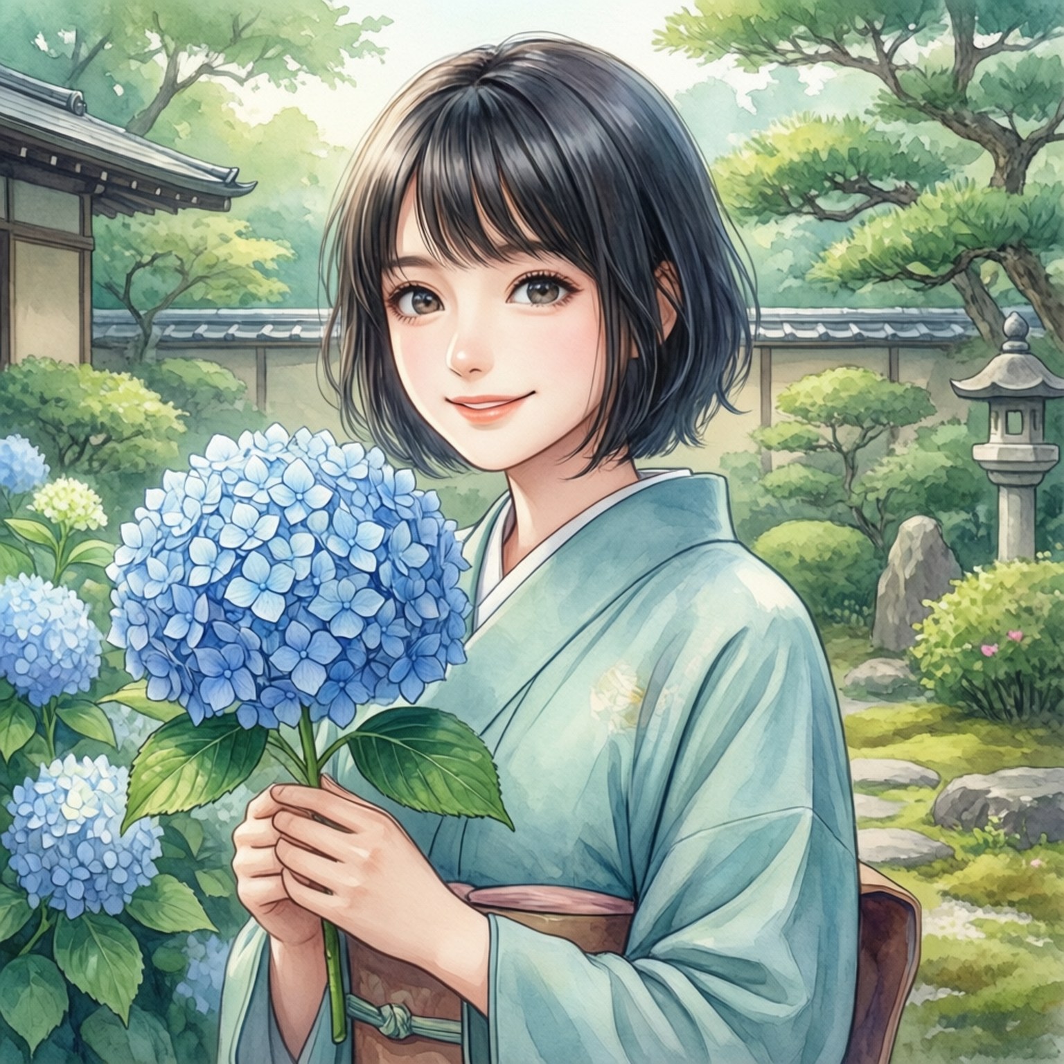 Hydrangea Melody by Wallpapers.art Studio