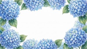Hydrangea Watercolor Frame