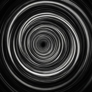 Hypnotic Monochrome Tunnel