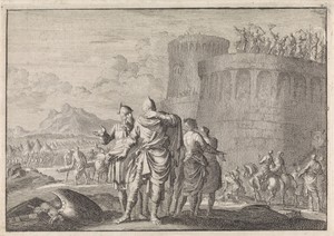 Hyrkanus, Simons zoon, wendt zich af tijdens het beleg van het slot Dagon