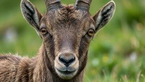 Ibex Close-Up Portrait