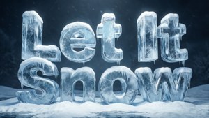 Ice Block Typography
