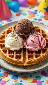 Ice Cream Party Waffle