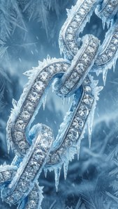 Ice Crystal Chain Abstract