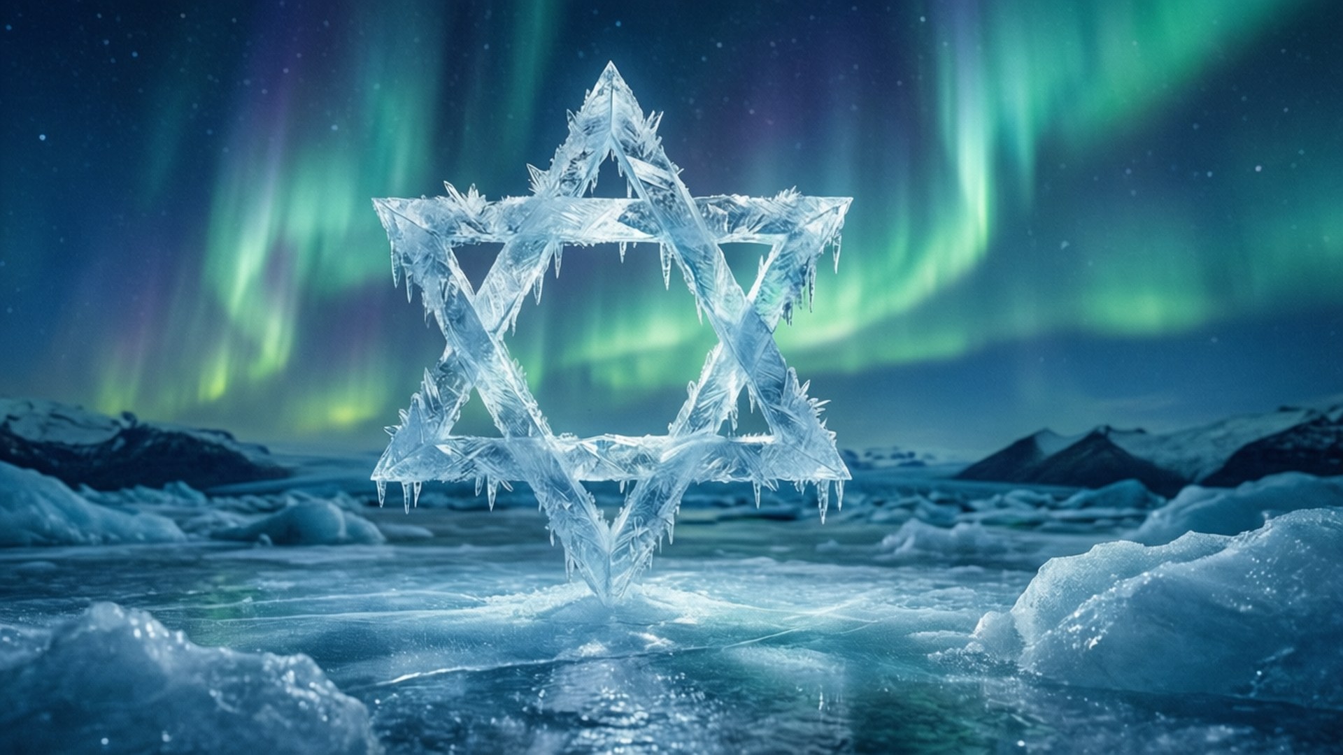 Ice Star Aurora by Wallpapers.art Studio
