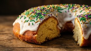 Iced King Cake Slice
