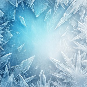 Icy Blue Frost White Crystals
