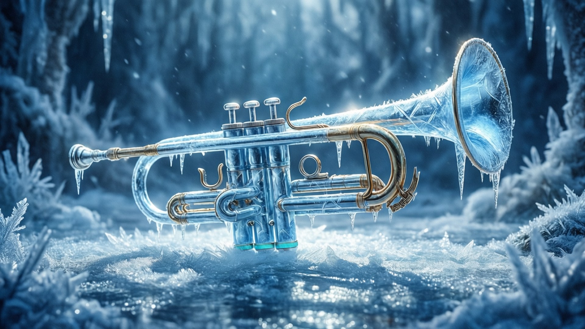 Icy Crystal Trumpet by Wallpapers.art Studio