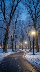 Icy Park Night