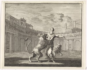 Ignatius van Antiochië laat zich door leeuwen verscheuren