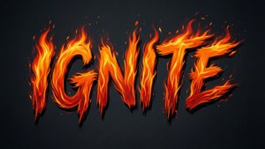 Ignite Typography Fire
