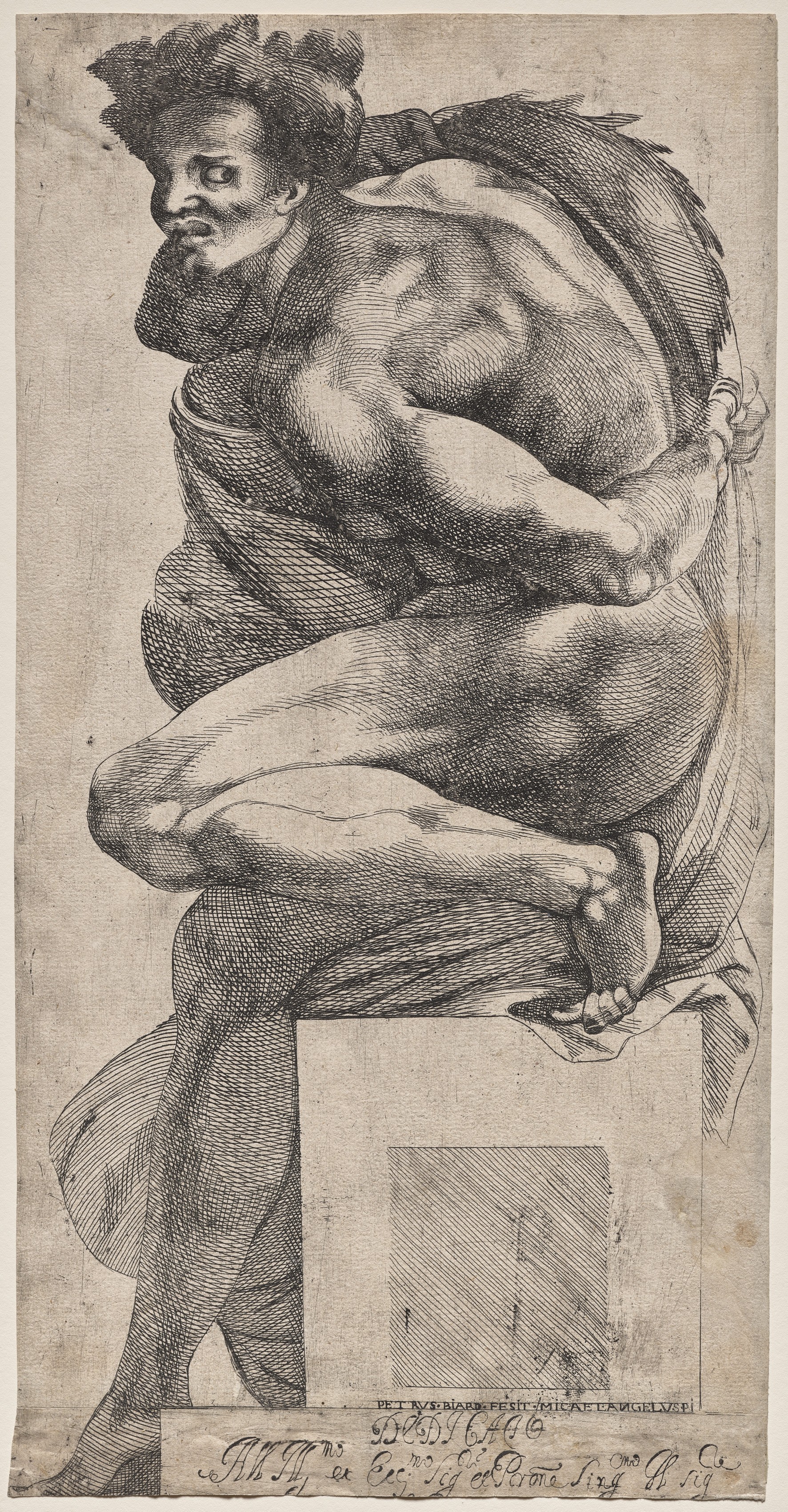 Ignudo (after Michelangelo) by Pierre II Biard