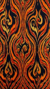 Ikat Fabric Swirls