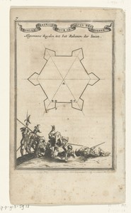 Illustratie voor 'Den Arbeid van Mars' van Allain Manesson Mallet