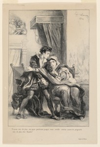 Illustration for Hamlet: Hamlet and the Queen (III,4)