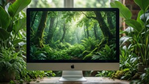 iMac in Greenery