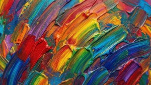 Impasto Rainbow Strokes