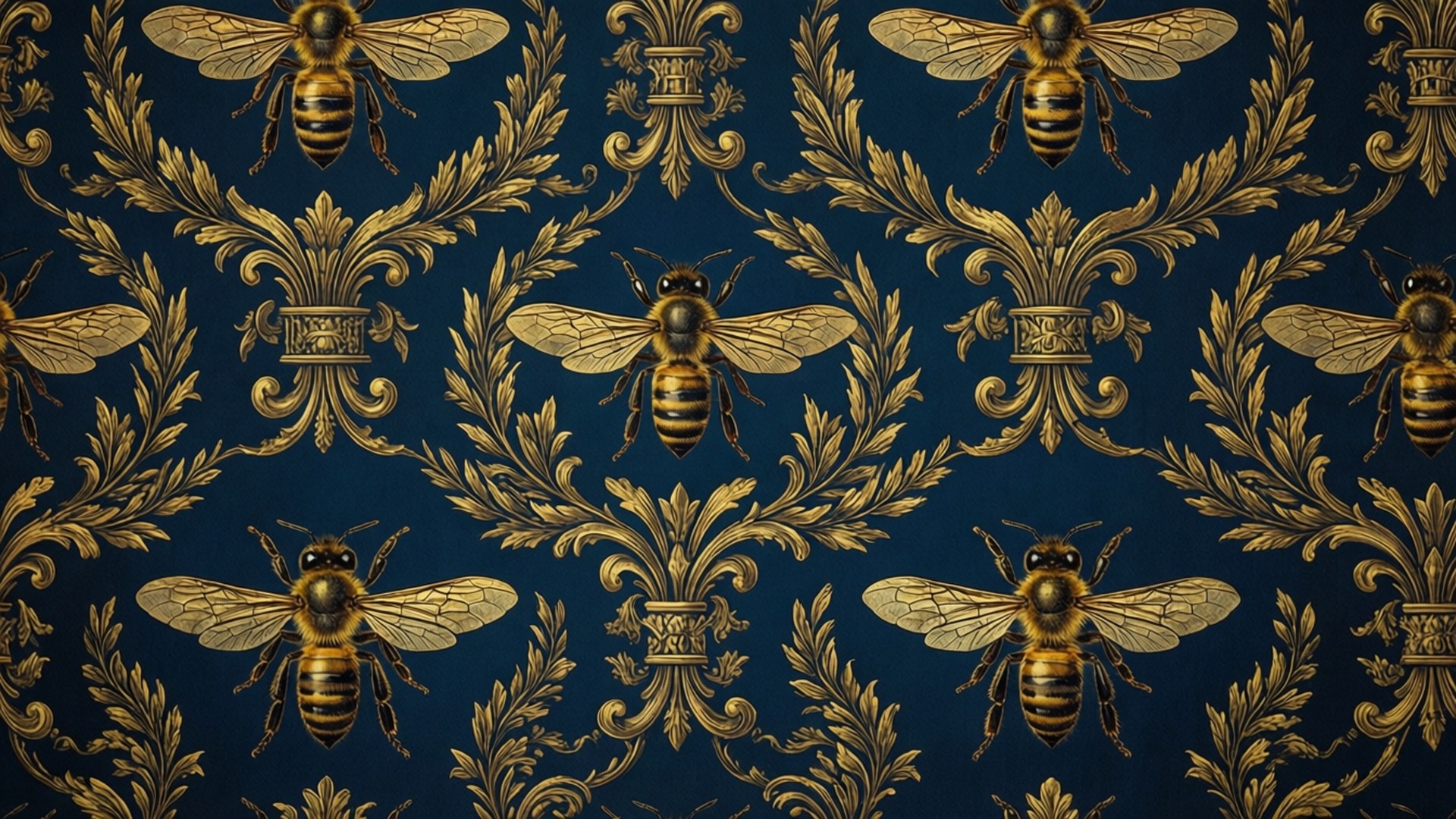 Imperial Bee Pattern by Wallpapers.art Studio