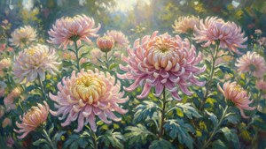 Impressionist Chrysanthemums