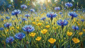 Impressionist Flower Field
