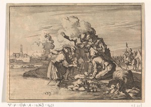 In het belegerde Bergen op Zoom werd een Spaanse soldatenvrouw door een kanonskogel gedood, haar kind werd echter levend geboren, 1622