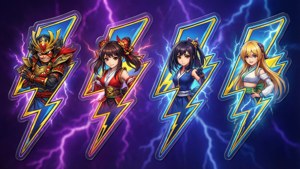 Inazuma Thunder Stickers