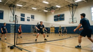 Indoor Spikeball Match