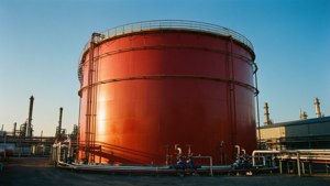 Industrial Fuel Storage Sunset