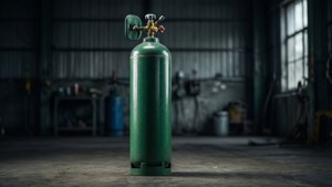 Industrial Green Cylinder