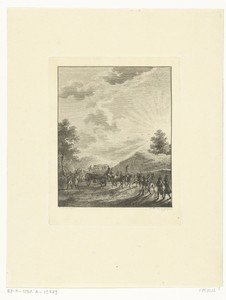 Infanteristen in een zonovergoten landschap