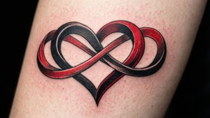 Infinity Heart Tattoo Design