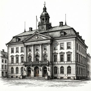 Ink Sketch City Hall