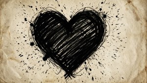 Ink Splatter Scribble Heart